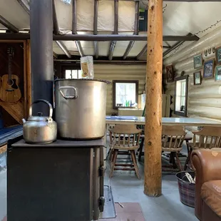A view inside cabin from the rear