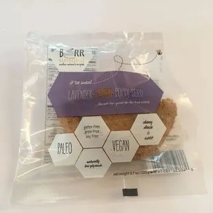 Lavender lemon poppy seed cookie