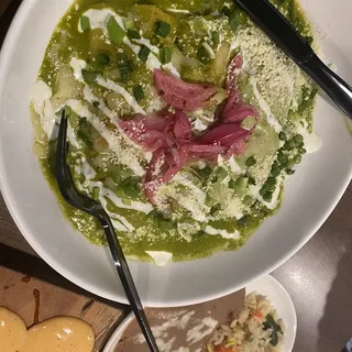 Enchiladas Verdes De Camaron
