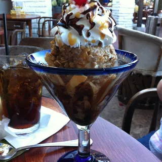 Deep-Fried Ice Cream with Agave Syrup