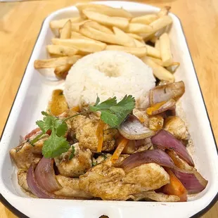 Pollo Saltado (sautéed chicken)