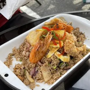Arroz Chaufa de mariscos