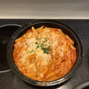 Baked Ziti Sicilian (Red sauce)