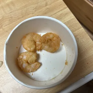 This was our side of fried shrimp that costed $3, which seemed insane to me