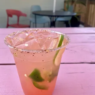 Spicy watermelon margarita