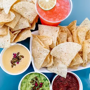Queso, guac, salsa