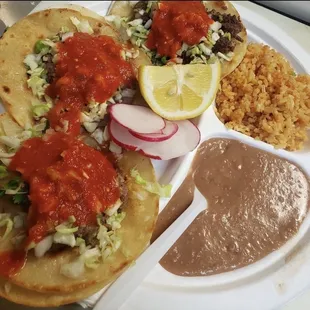 3 Taco Combo Plate