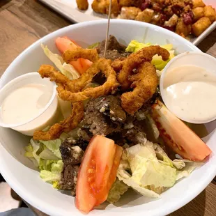 Steak Salad - steak was well done (twice) consider a slightly medium /rare temp if you want medium