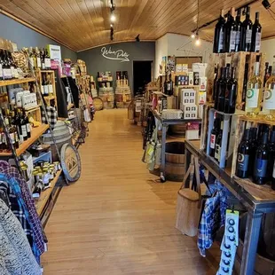 Wines and clothing. Retail side
