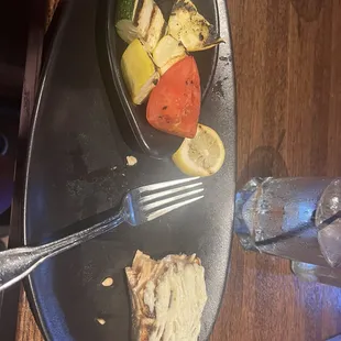 salmon with seasonal veggies