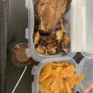 brisket and pulled pork- lunch menu