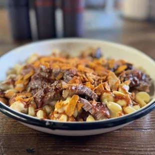 Stacked Mac with brisket