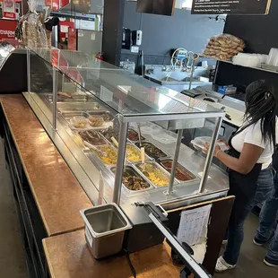 a woman ordering food