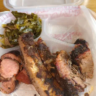 Pick 3 meats combo with collard greens