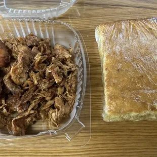 Pulled Chicken and Corn Bread