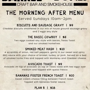 Brunch Menu