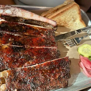 Half rack of pork ribs