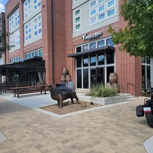 Exterior Entrance with Bull Smoker