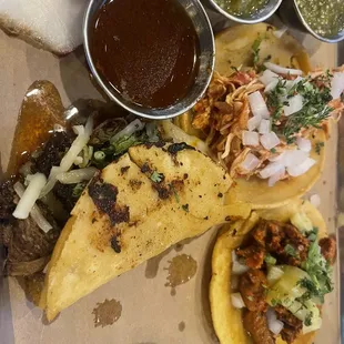 All three tacos