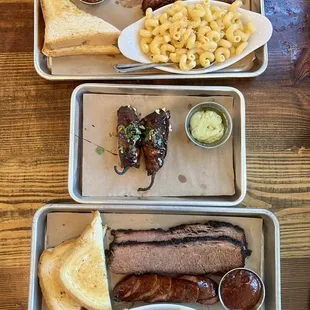 Briskey, sausage, and Texas Twinkie