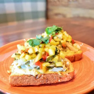 Crab and avocado toast