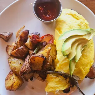 Crab and Avocado Omelet