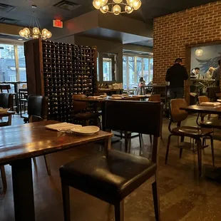 the dining area of a restaurant