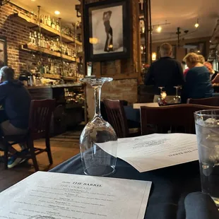 Bar area, a rotating stock of 100+ bourbons and ryes.