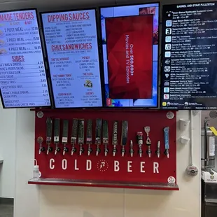 Food and beer menu