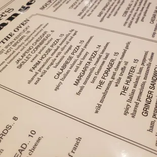 sushi and sashimi, menu