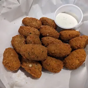 Mac &amp; cheese bites at Barrel Bar and Grill, Louisville