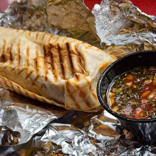 Birria Burrito (I held the jalapeno cream sauce)