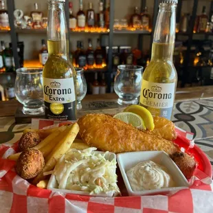 Fish n Chips. And Corona. The good kind.