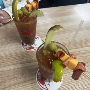 Look at the amazing Bloody Mary&apos;s!