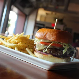 Barrel Burger and Fries