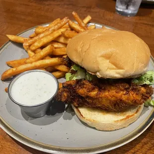 Hot Chicken Sammie. It was very nice and crunchy. It wasn&apos;t way too spicy, but it had a good kick to it. I recommend it.