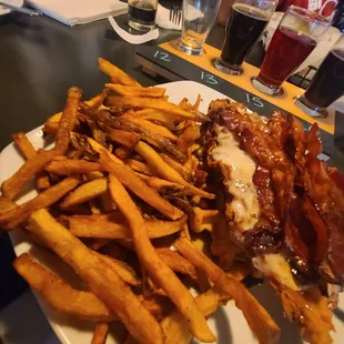 Chicken and waffle "sandwich"