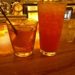 Nine Banded Old Fashioned and Vodka Cherry Line Rickey.