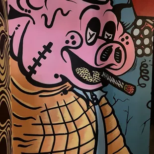 Musk outside the bathrooms