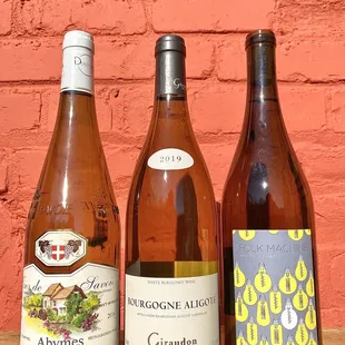 three bottles of wine