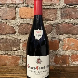 a bottle of red wine