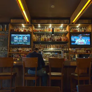 Whiskey selection, maybe 35% of it.