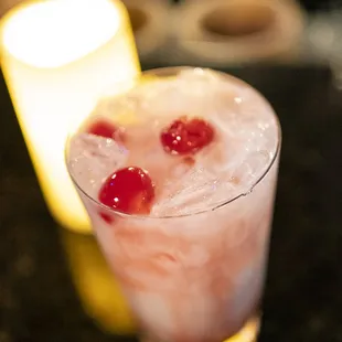 a close up of a drink