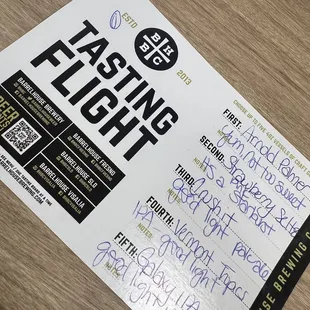 Tasting flight - fun way to sample beers