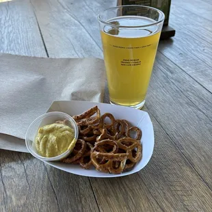 Beer and pretzels