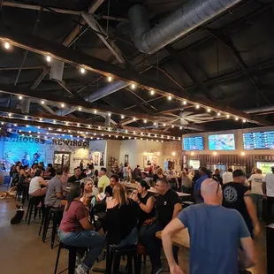 View of the stage and bar.