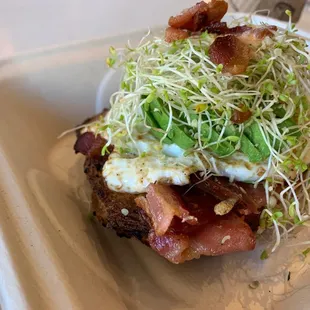 Bacon egg avo toast. Attack strategically.