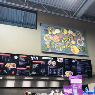 menus on the wall