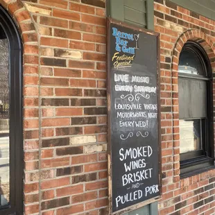 a sign on the outside of a building