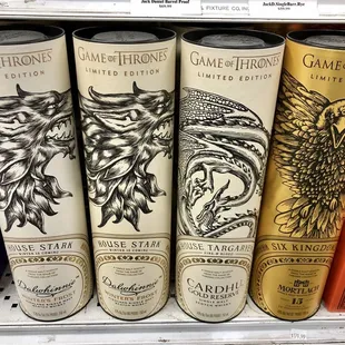 a row of game of throne books